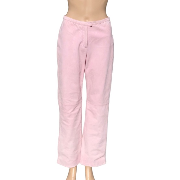 St. John Collection pink suede pants Sz 4 - Picture 10 of 15